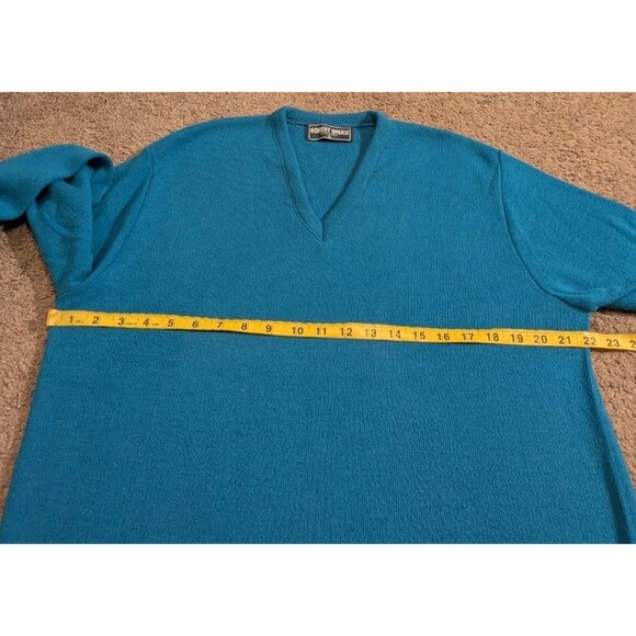 Vintage Robert Bruce Long Sleece V-Neck Sweater Union Made in USA Men's Large - Picture 6 of 8